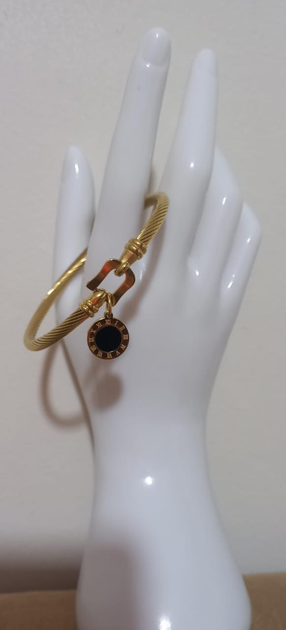 Brazalete Hebilla Griega Dorado