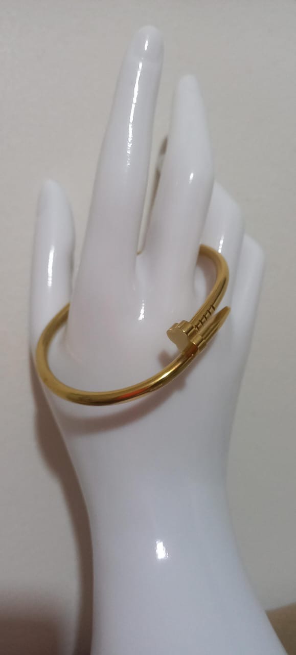 Brazalete Clavo Trébol Dorado