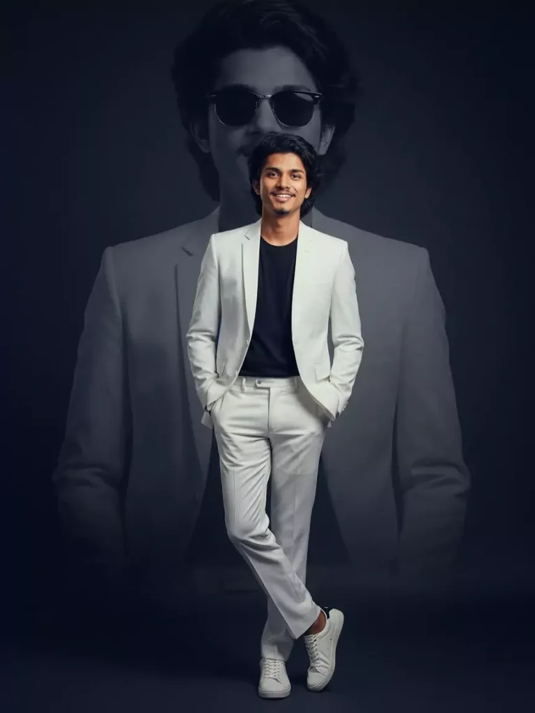 Men's Light Gray Suit Set