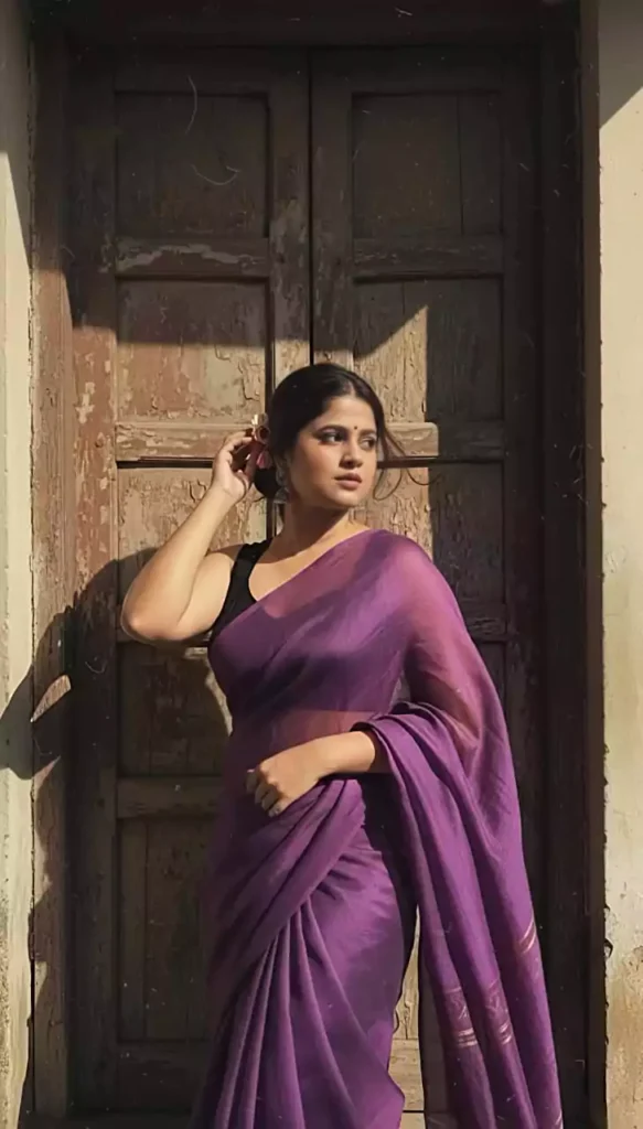Purple Silk Saree