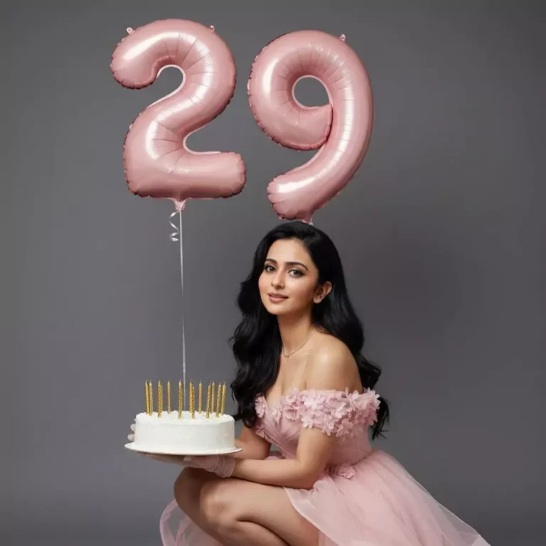 Pink Number 29 Foil Birthday Balloons