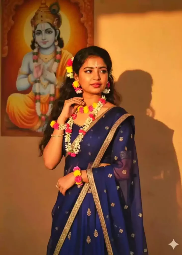 Traditional Royal Blue Saree