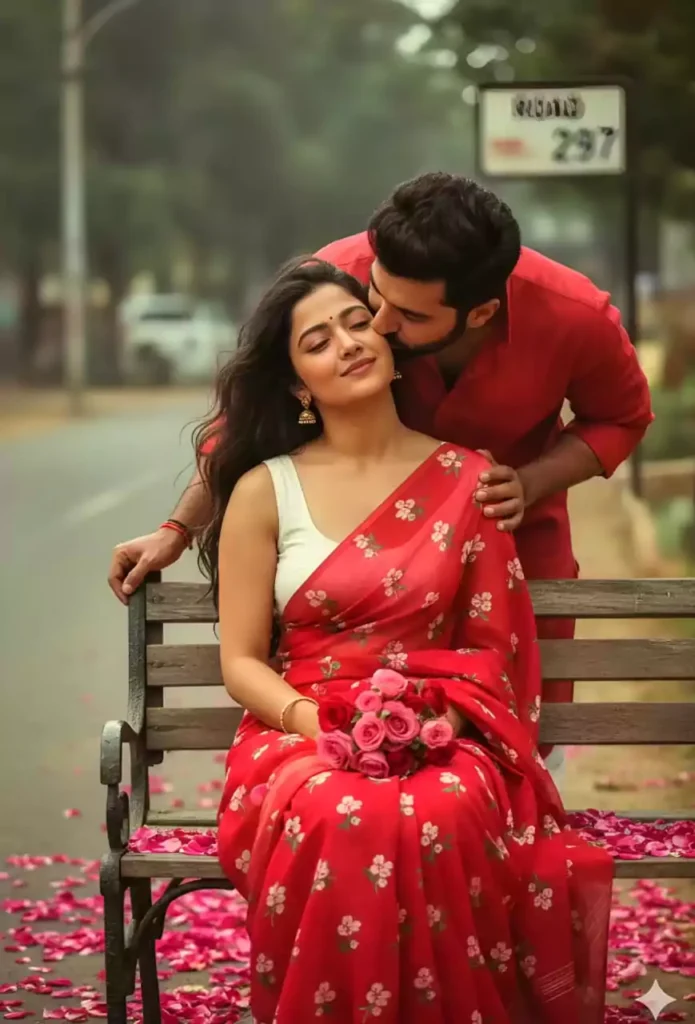 Red Floral Saree