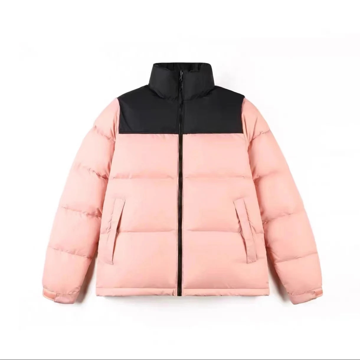 Pink and Black Puffer Jacket