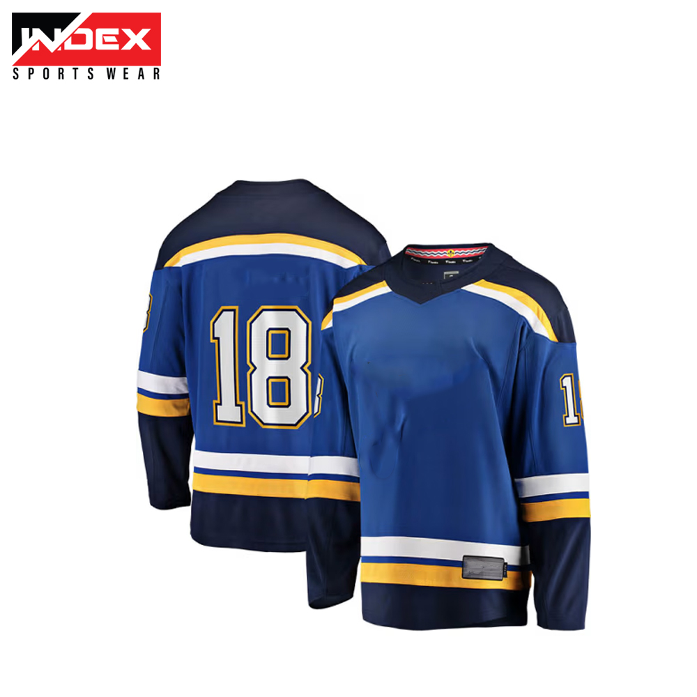 Blue and Yellow Hockey Jersey