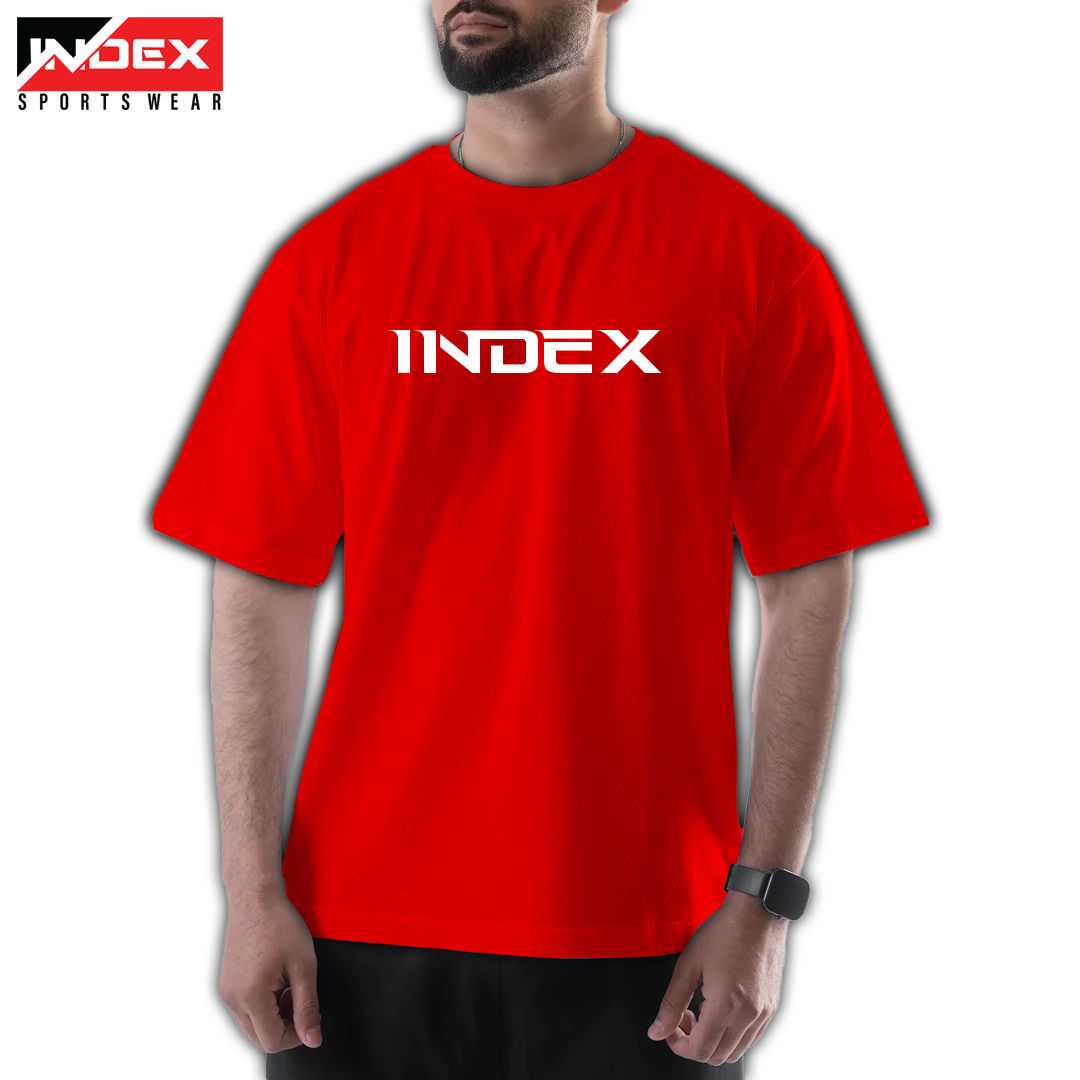 INDEX SPORTSWEAR  Red Oversized T-Shirt