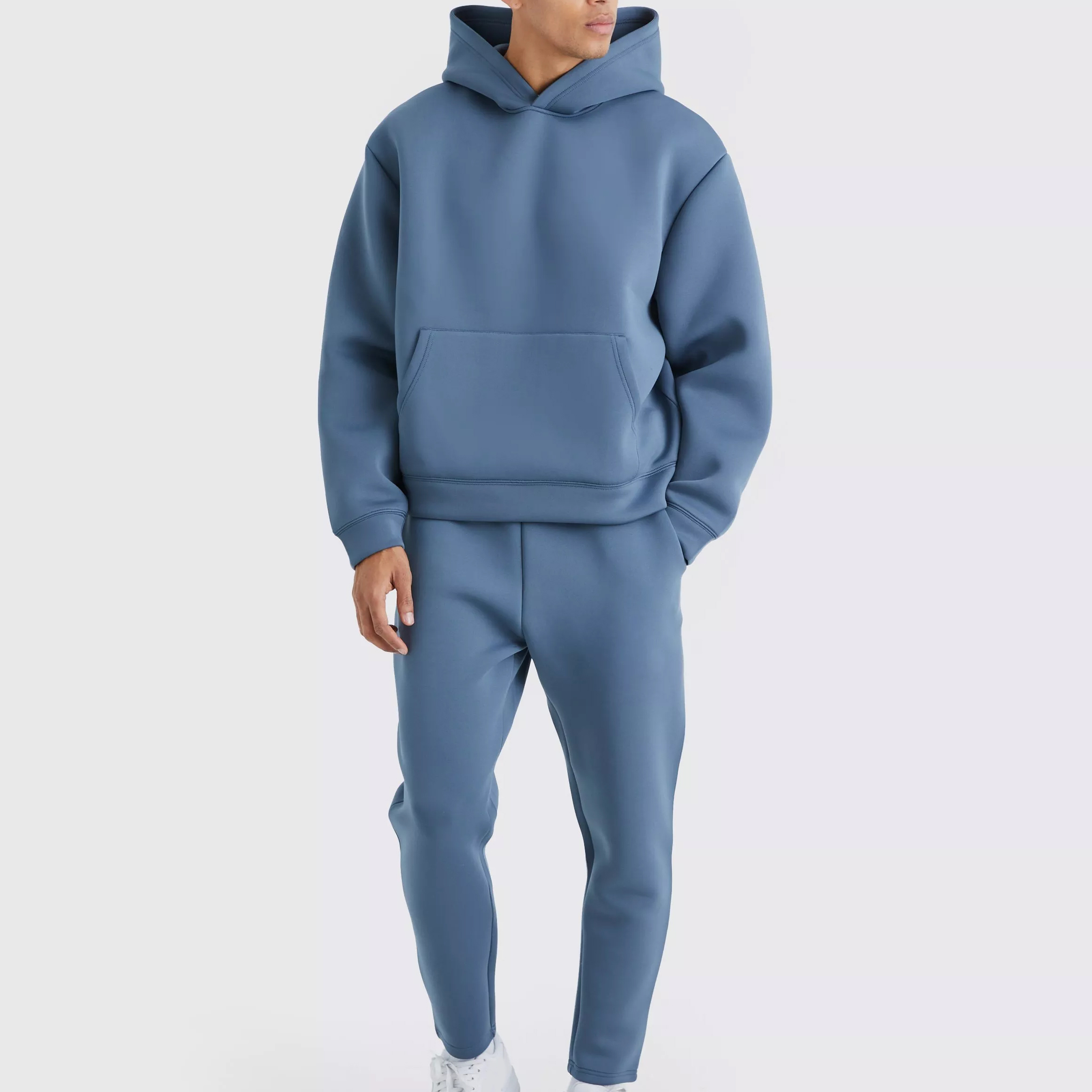 Men's Blue Hoodie and Sweatpants Set