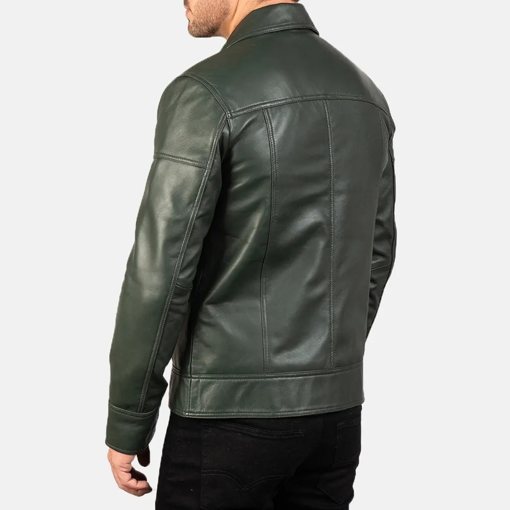 Men's Green Leather Jacket