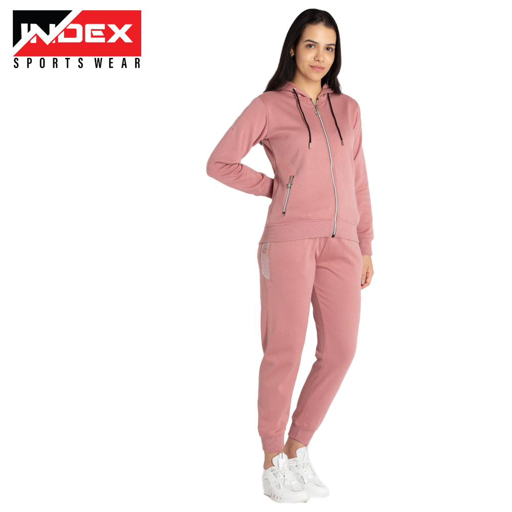 Women's Pink Hooded Tracksuit
