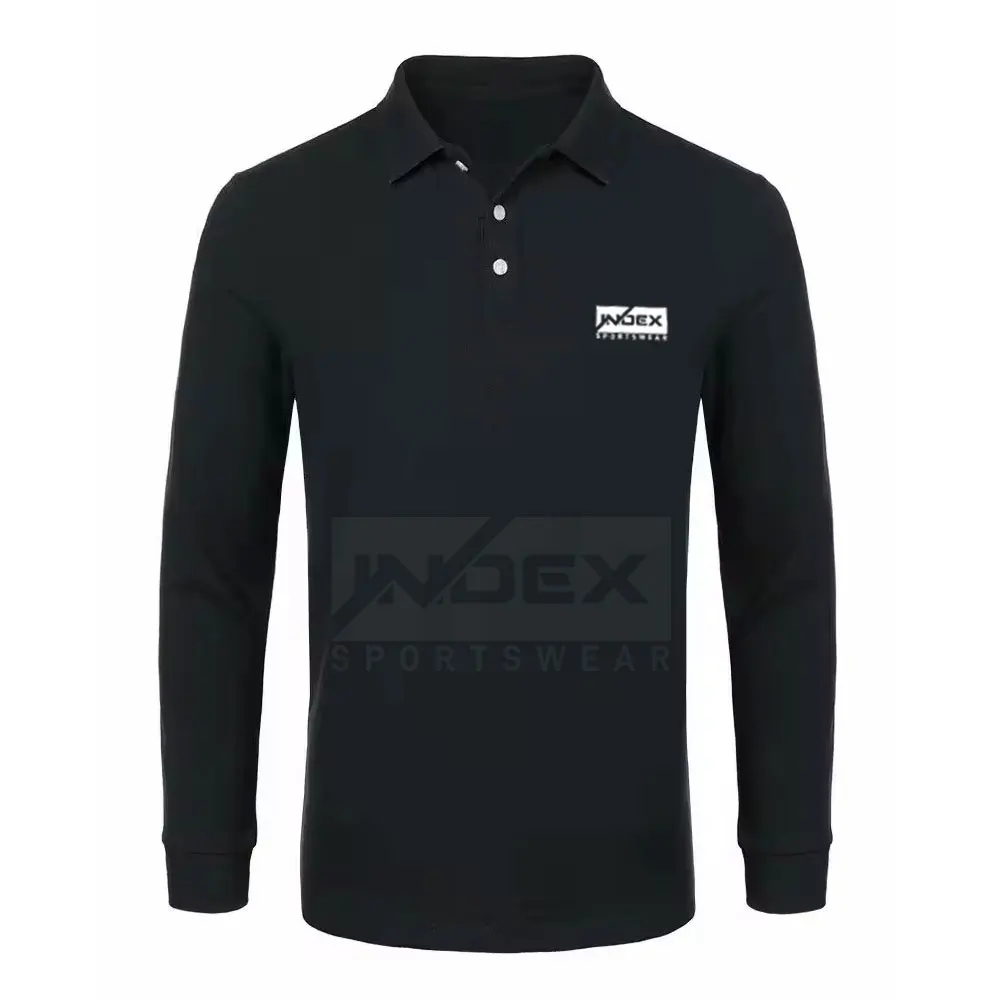 INDEX SPORTSWEAR  Long Sleeve Polo Shirt
