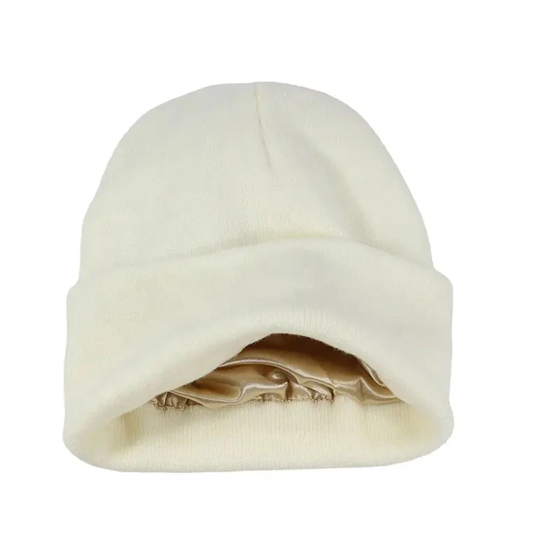 Purple Satin-Lined Beanie