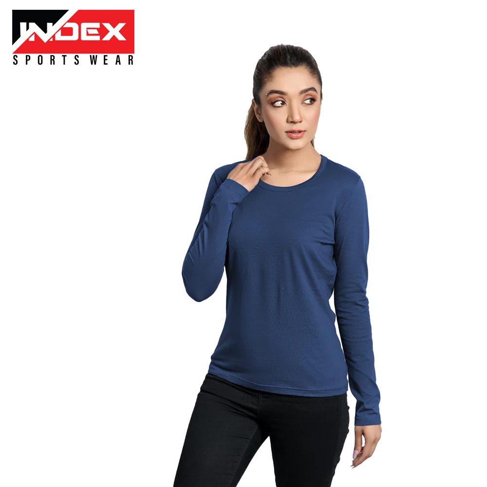 INDEX SPORTSWEAR  Women's Blue Long Sleeve T-Shirt