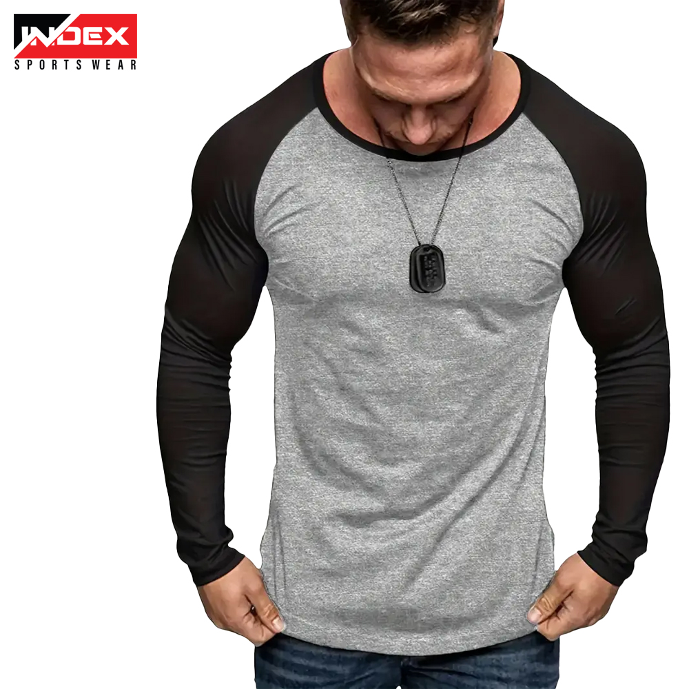 Men's Two-Tone Long Sleeve Sports Shirt