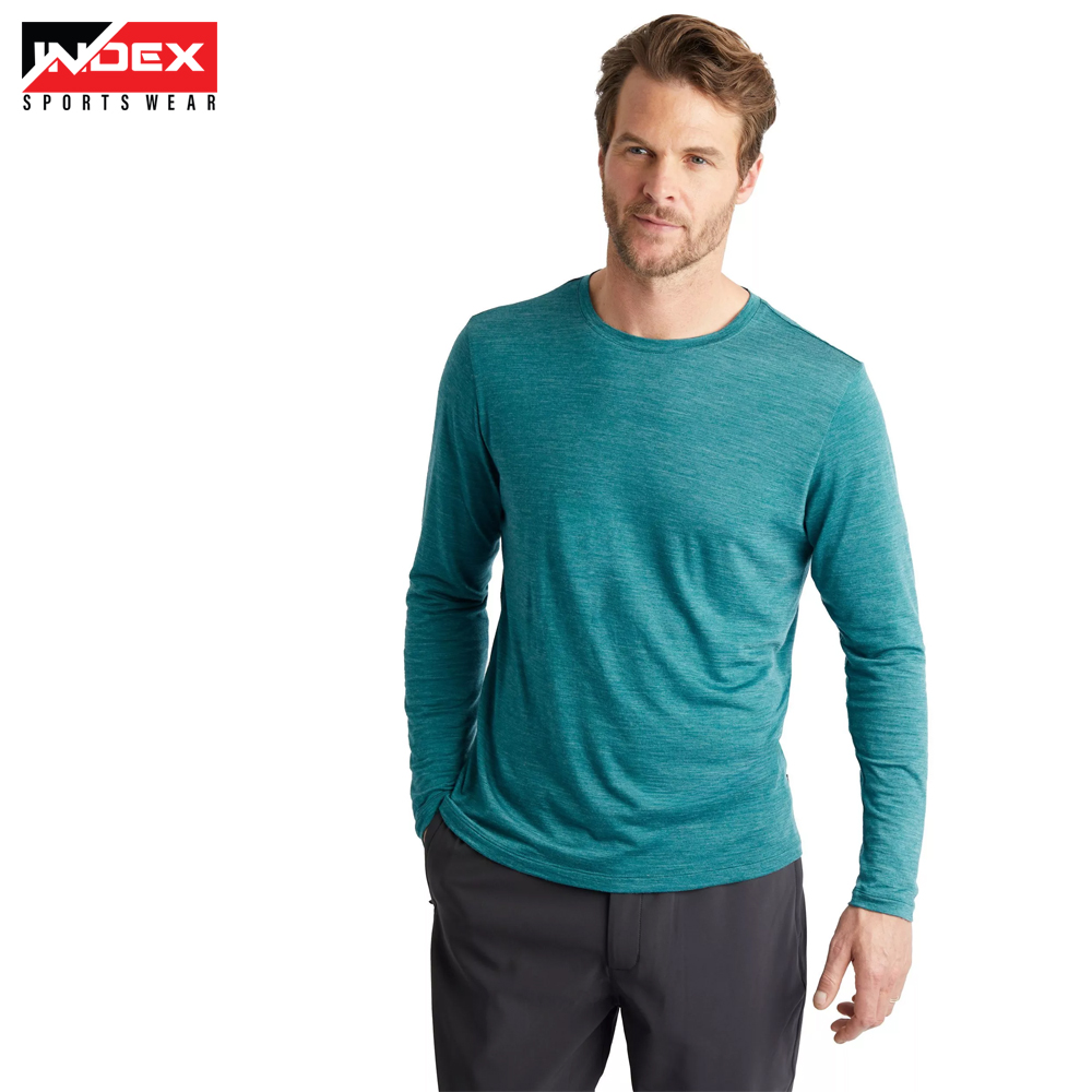 Men's Teal Long Sleeve T-Shirt