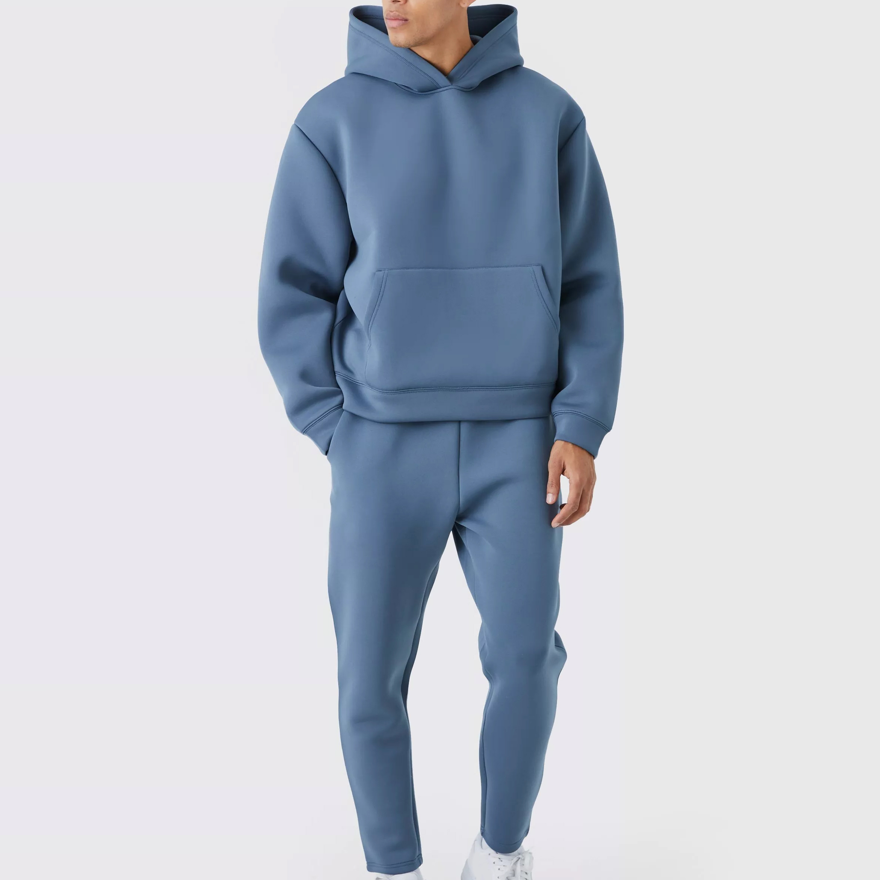 Men's Blue Hoodie and Sweatpants Set