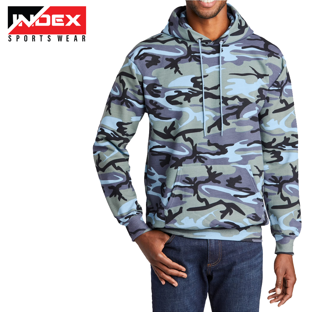 Mens Camouflage Print Hoodie