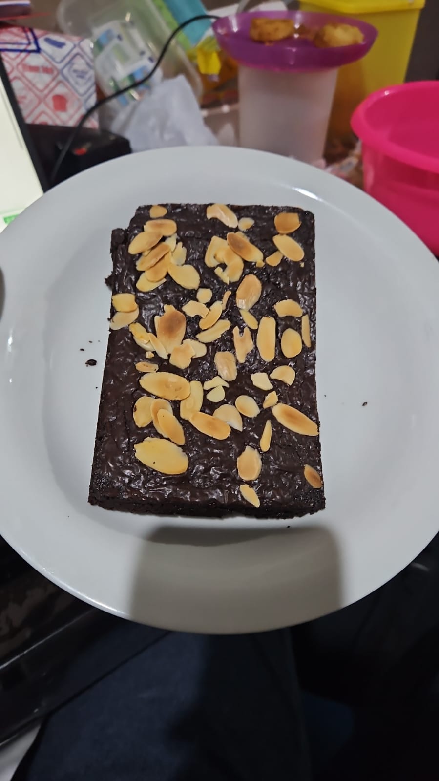 Chocolate almond brownie