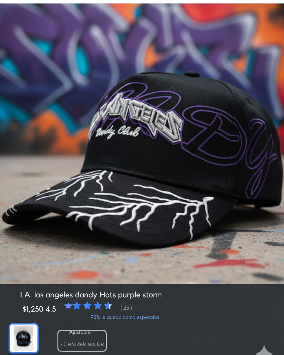 Gorra Los Ángeles Dandy Club Purple Storm