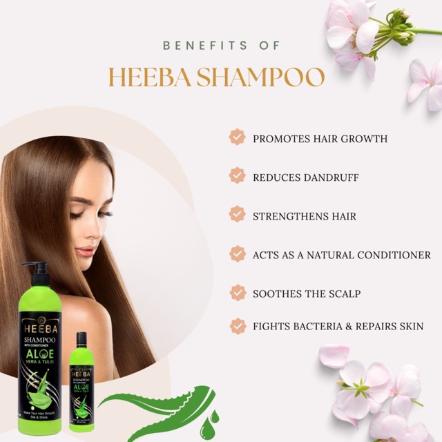 Heeba Aloevera & Tulsi Shampoo with Conditioner