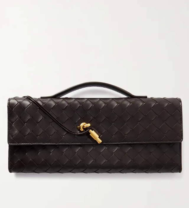 Woven Leather Clutch Bag