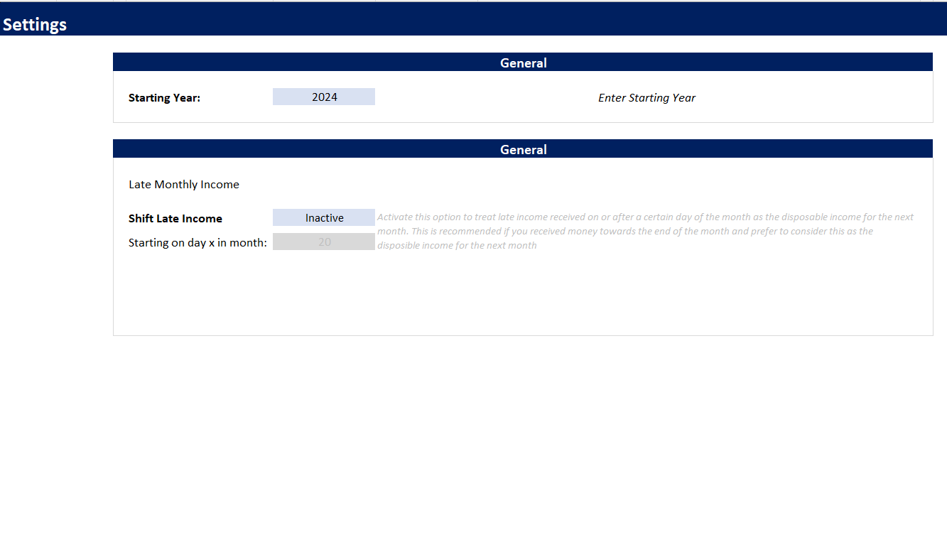 Detailed Budget Planner
