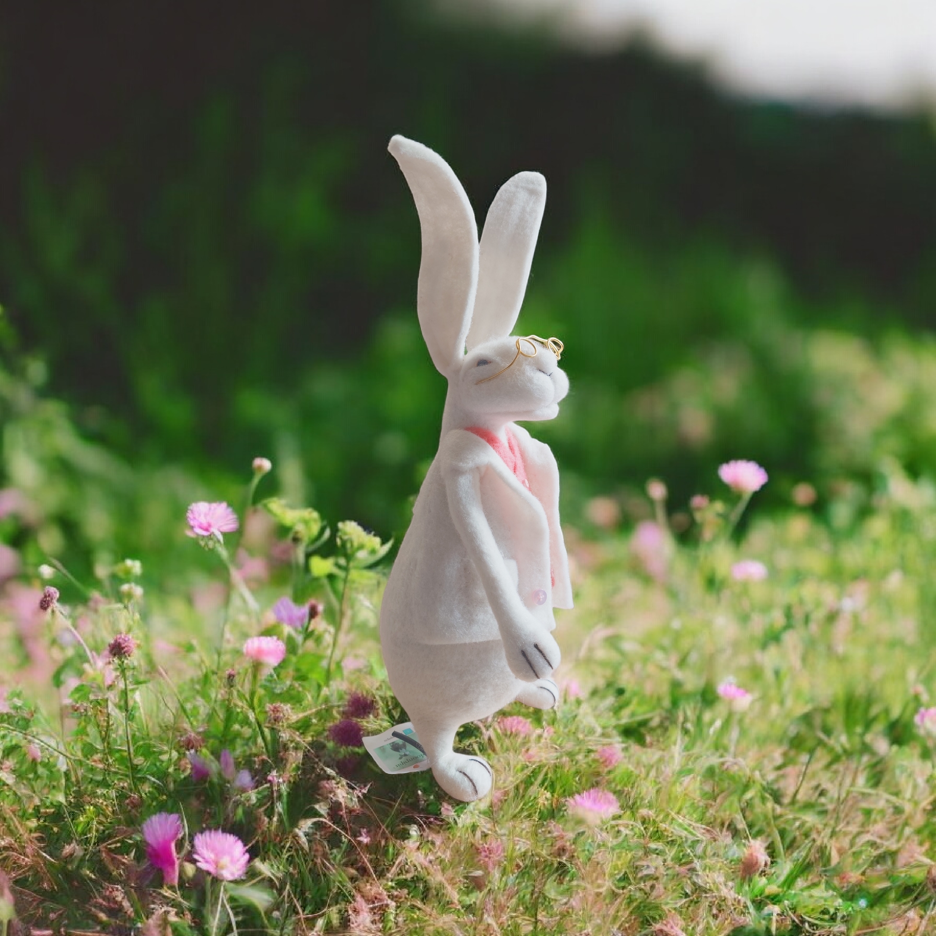 Handmade Needle Felted Rabbit Figurine