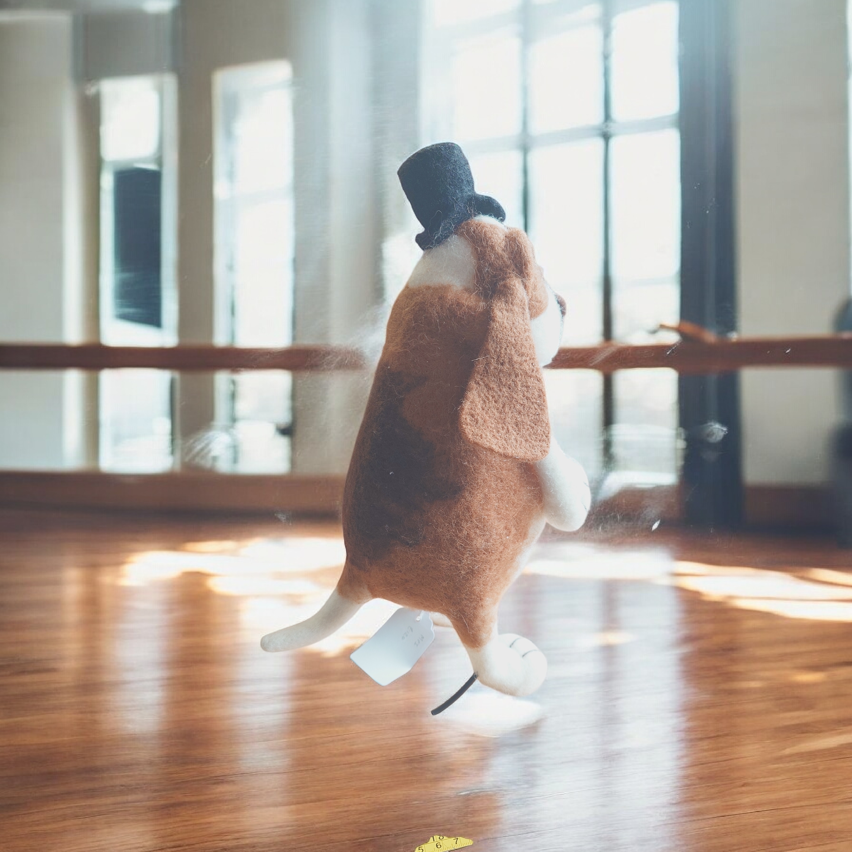 Handmade Needle Felted Dog Figurine