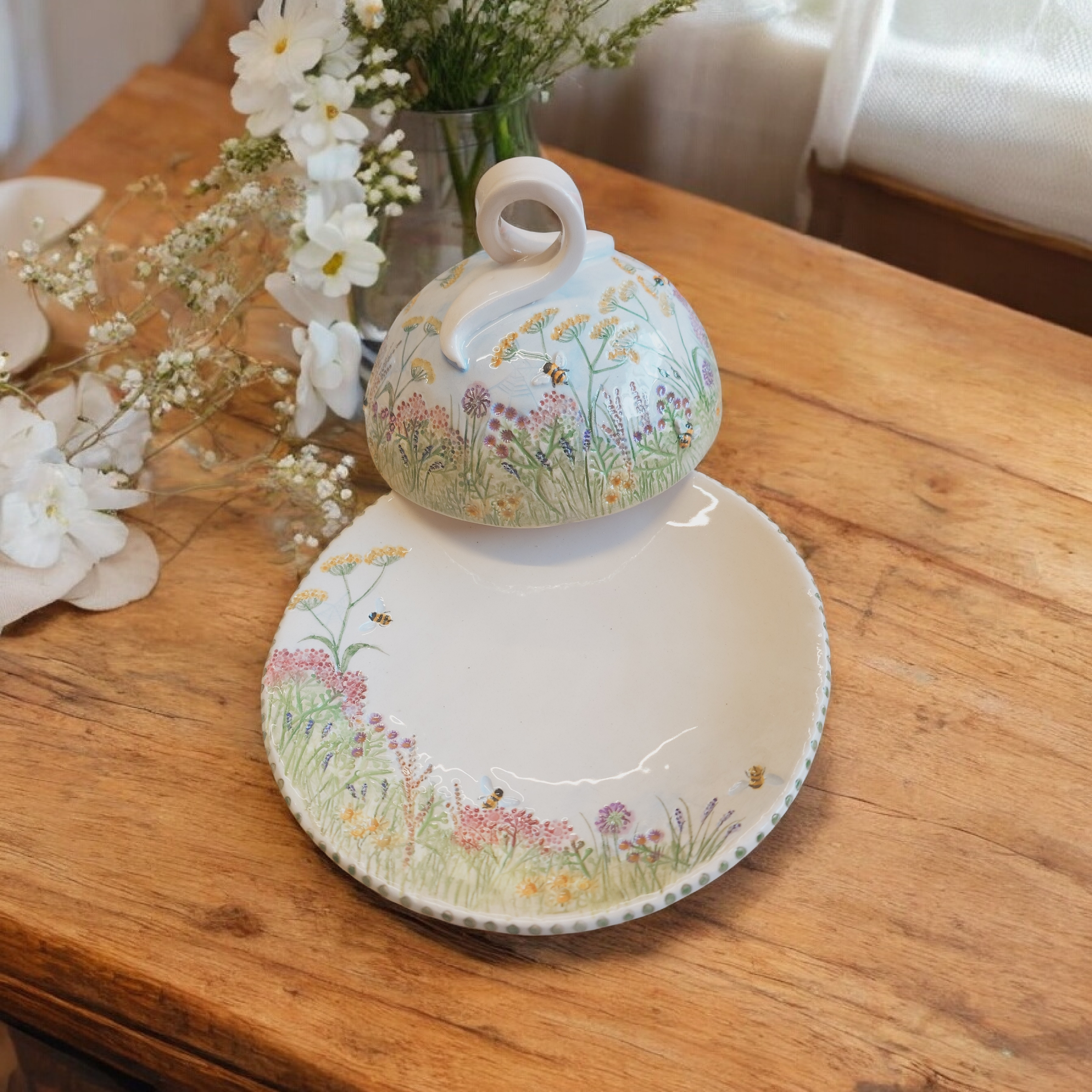 Handmade Small Ceramic Cheese/Butter Dome