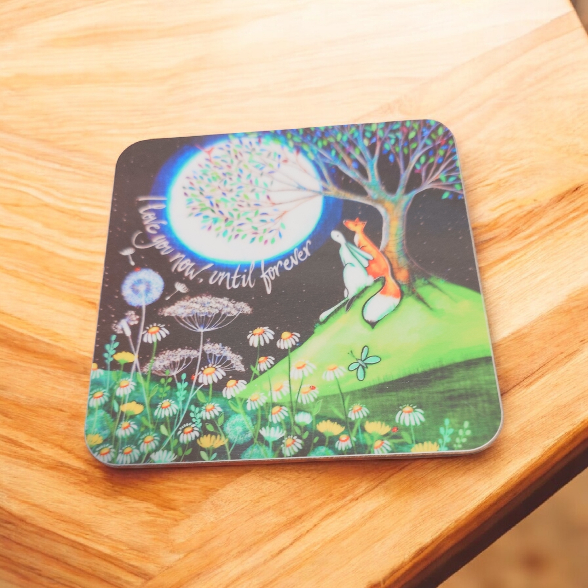 Coasters with artwork by Kate Andrews 