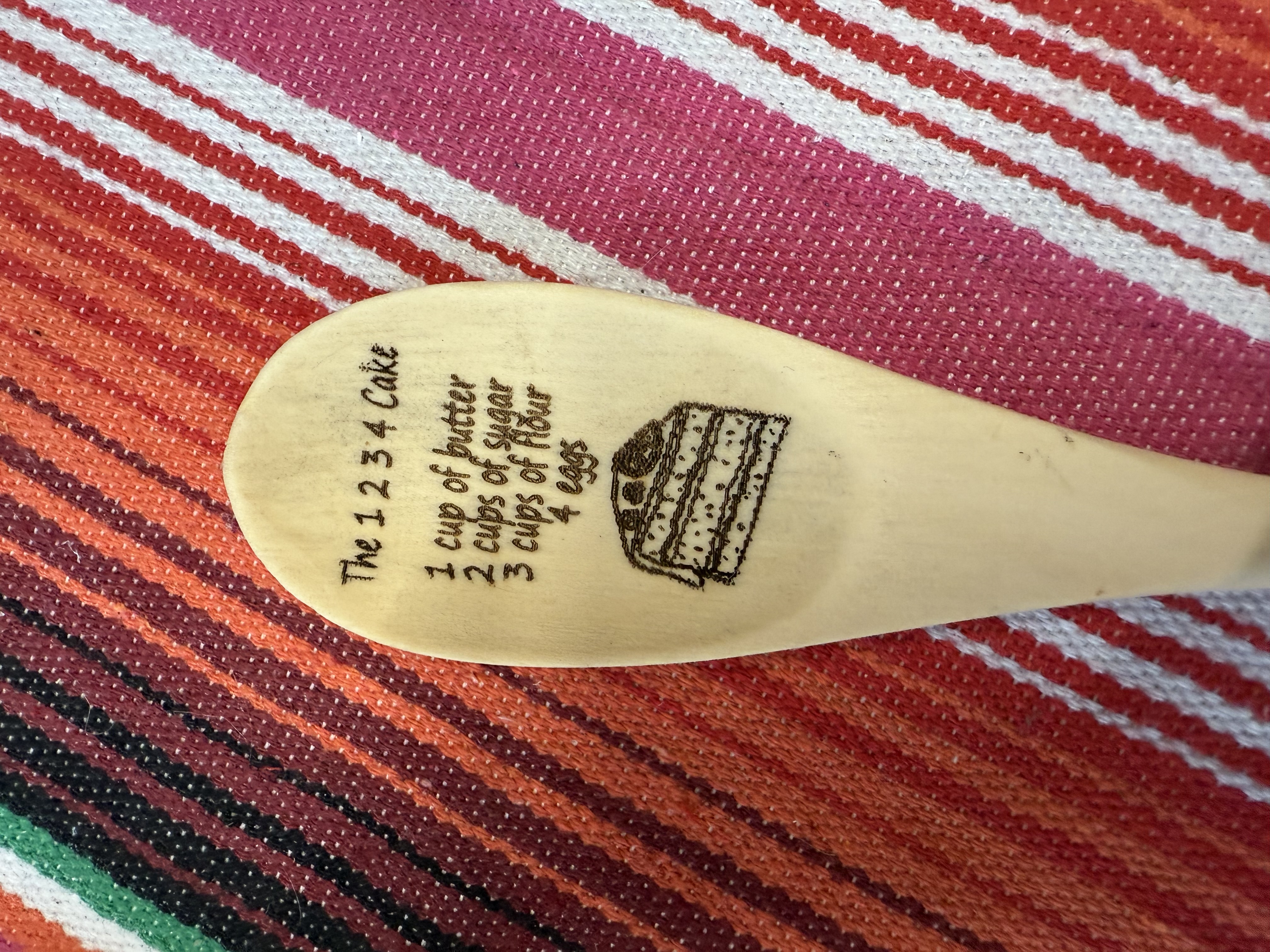 Wooden Cooking Spoons with Engraved Quotes