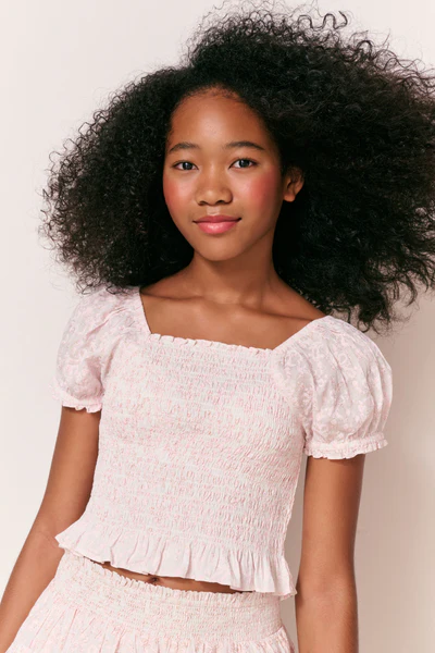 パフスリーブスモックトップ