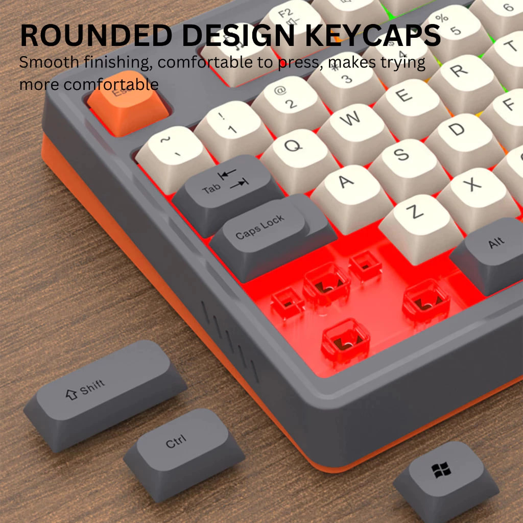 K98 Keyboard mekanik,gaming USB berkabel respon cepat keyboard,76% Keyboard game Dilengkapi dengan RGB Backlit LED