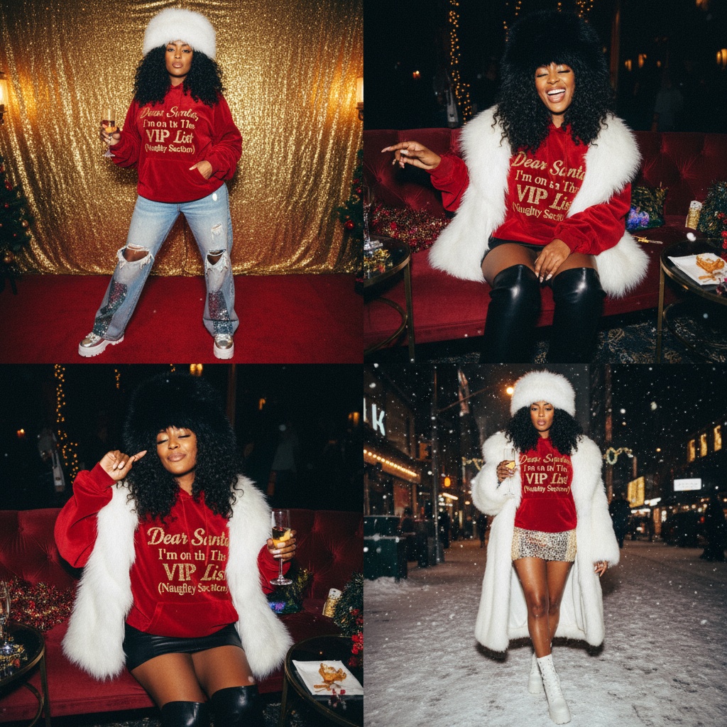 Red Christmas VIP List Sweatshirt