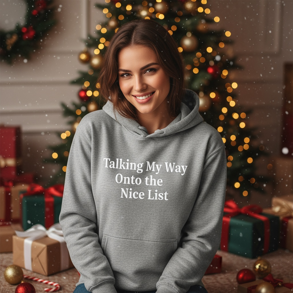 Talking My Way Onto the Nice List Hoodie