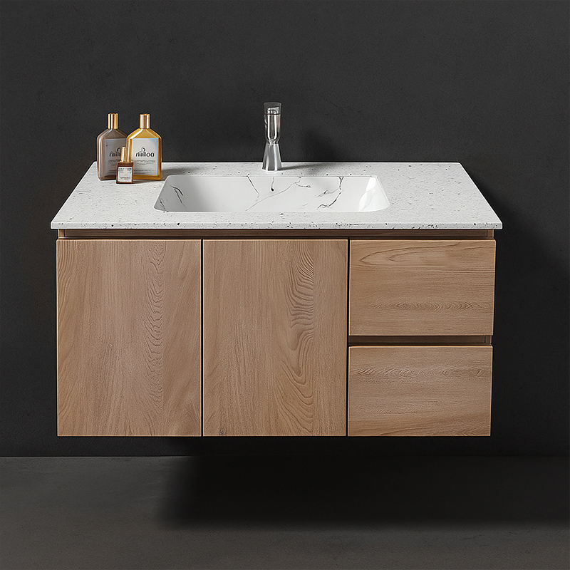 Luxury Modern Design Wall Mounted PVC Bathroom Vanities