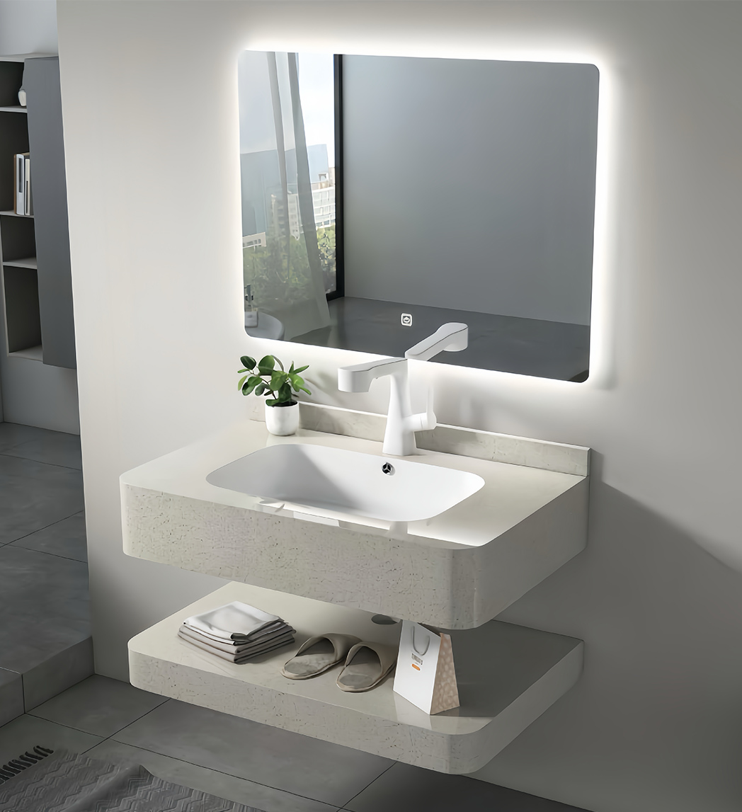 Modern Wall Mounted Sintered Stone Bathroom Vanity