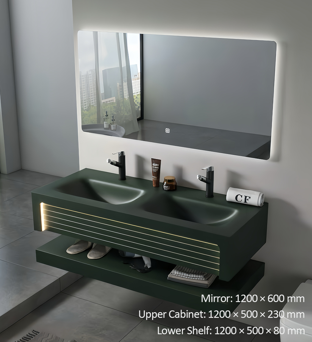 Modern Double Sink Bathroom Vanity Set