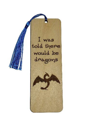 Dragon Quote Wooden Bookmark