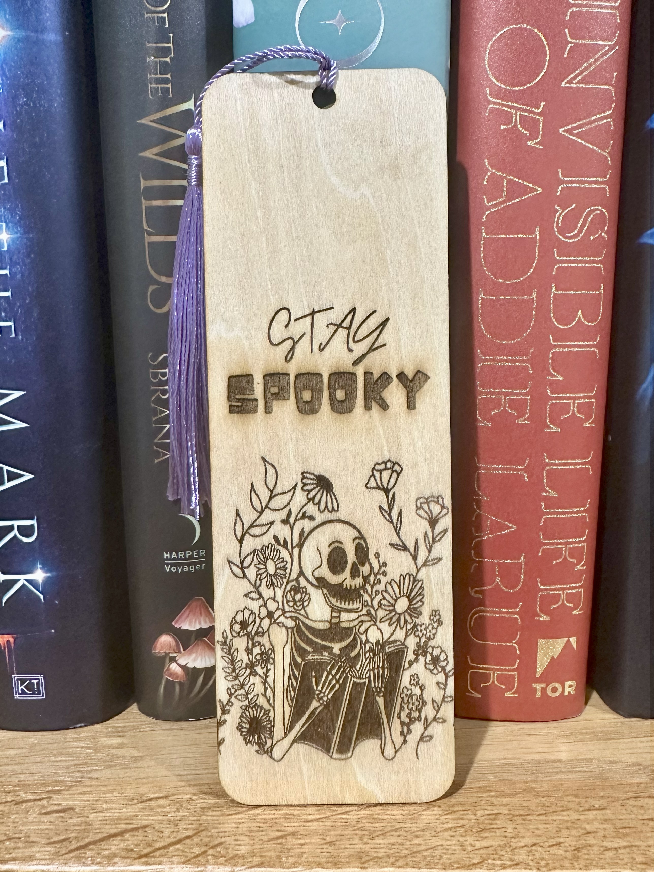 Stay Spooky Wooden Bookmark