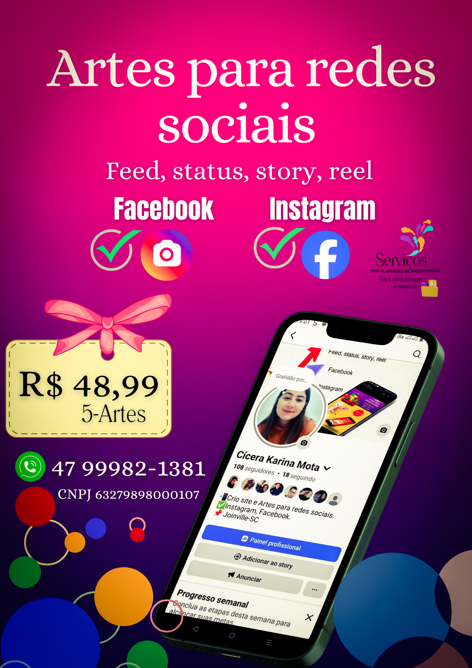 Artes para redes sociais!