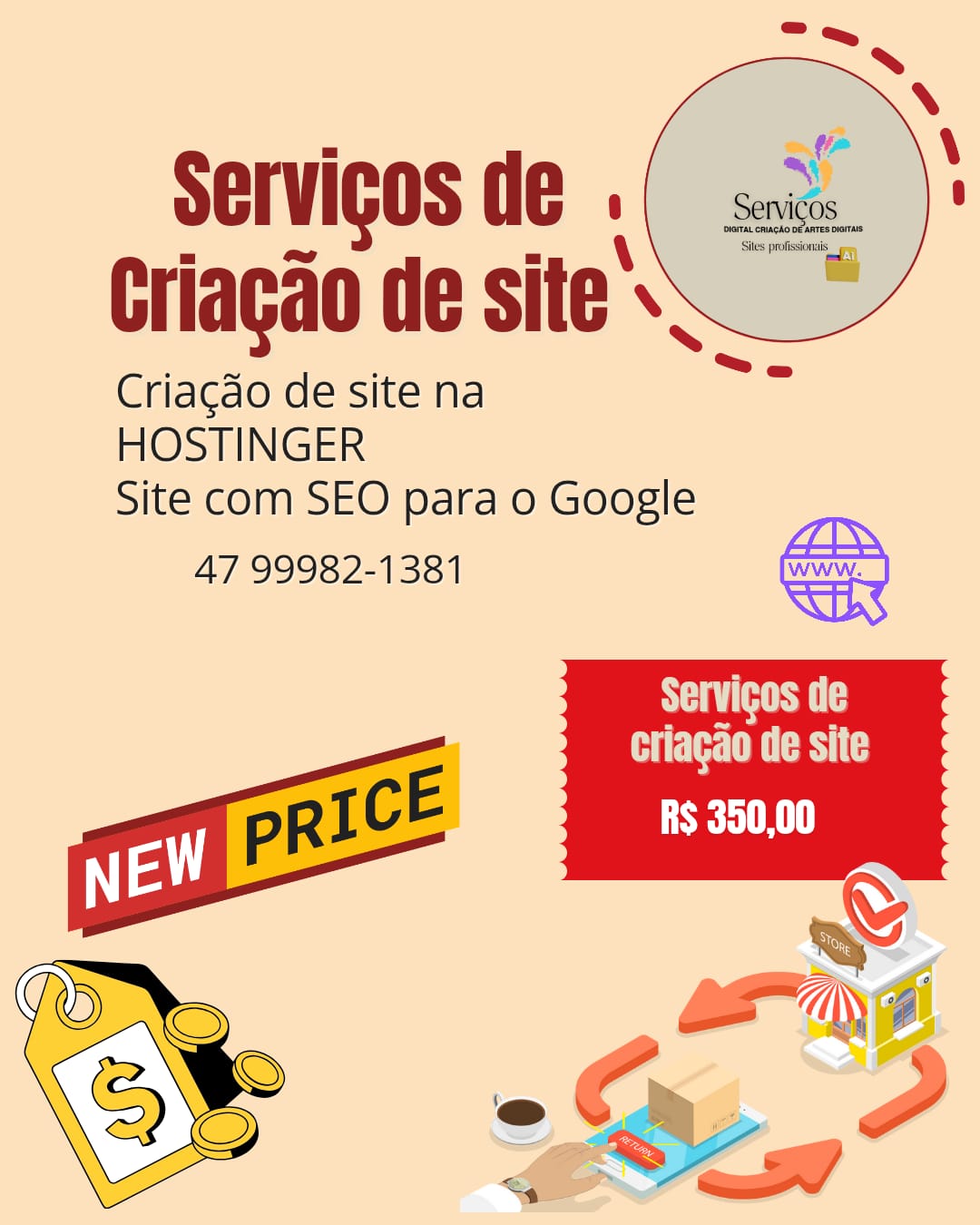 Criação de site profissional. Completo!
