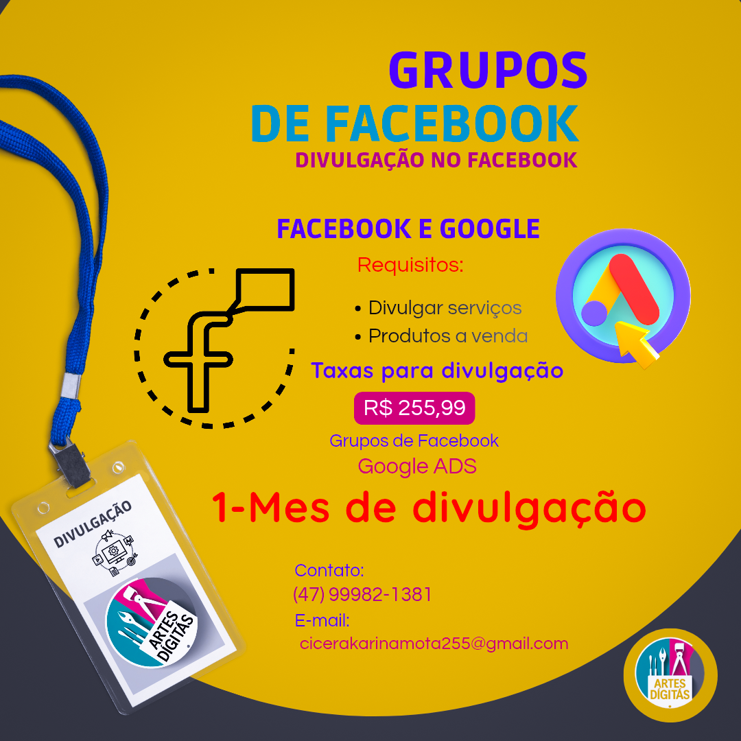 Divulgação de serviços no Facebook e no Google ADS 