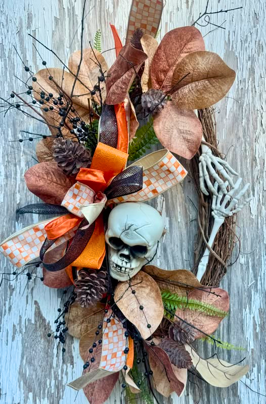 Halloween Skull Wreath