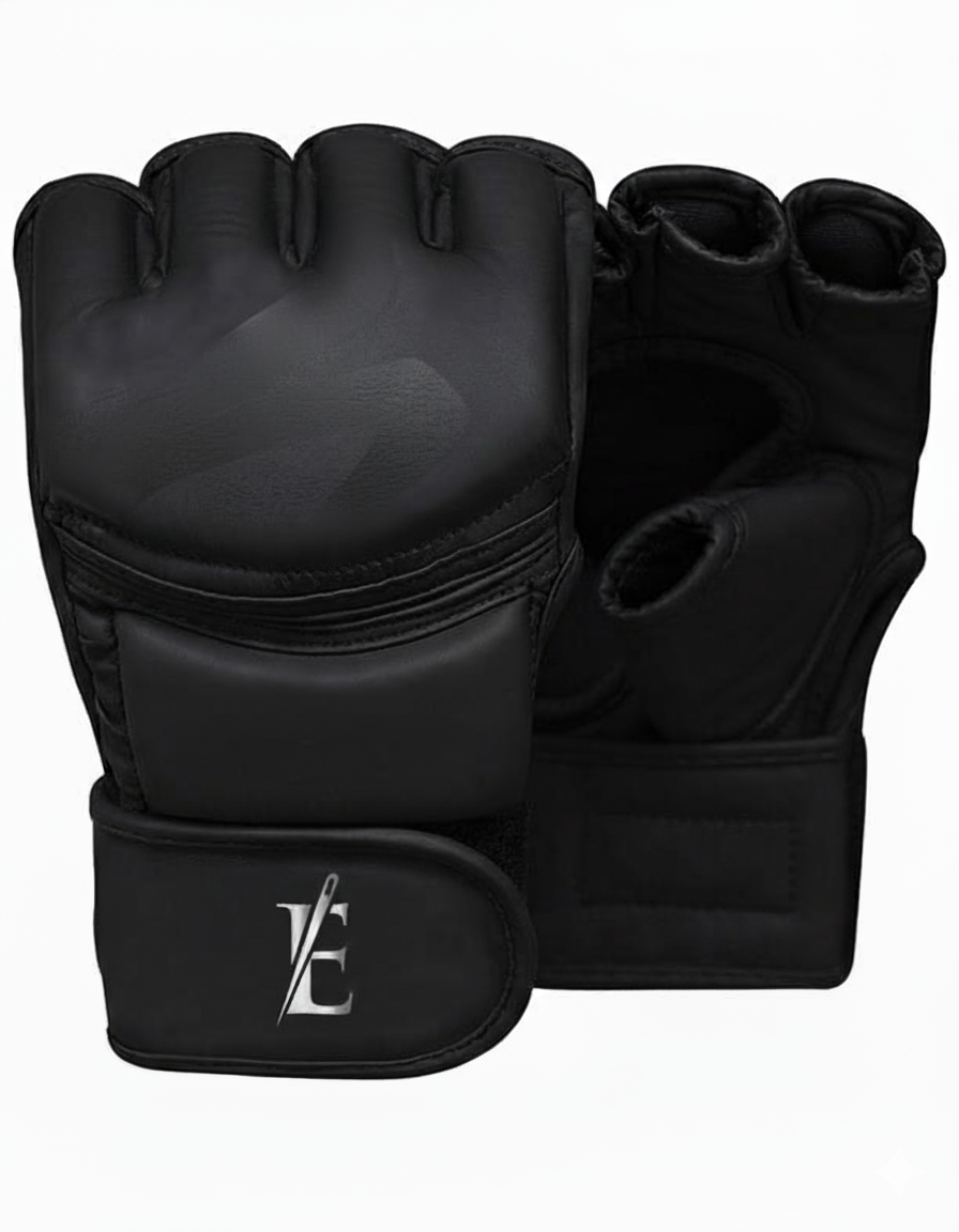 Black MMA Training Gloves