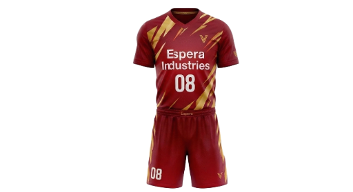 Crimson Team Soccer Jersey Set