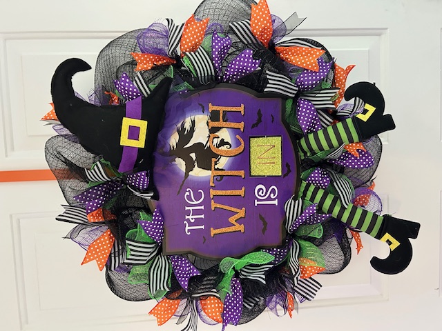 Halloween Witch Door Wreath