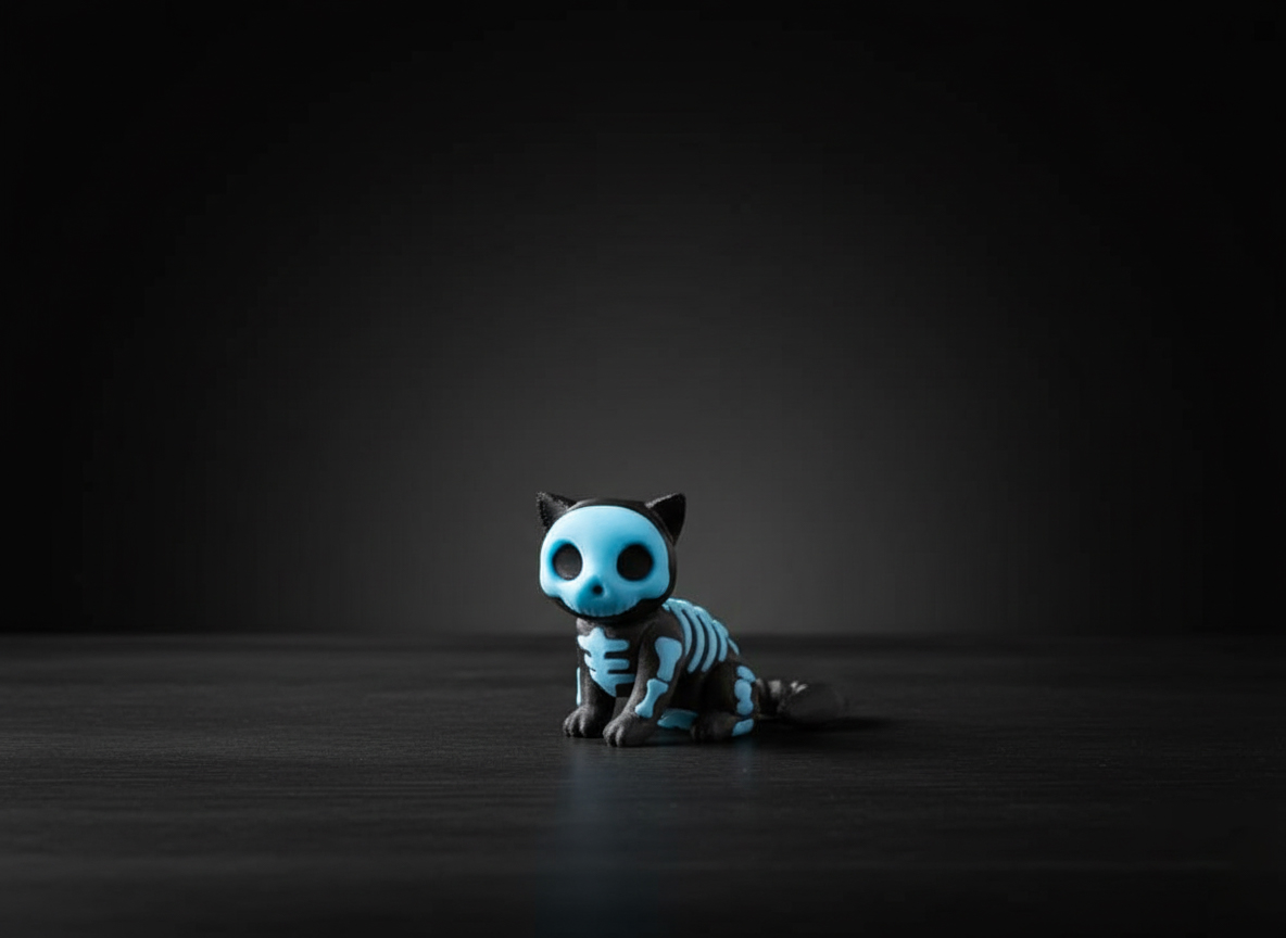 Halloween Spooky Cat Articulated Keychain