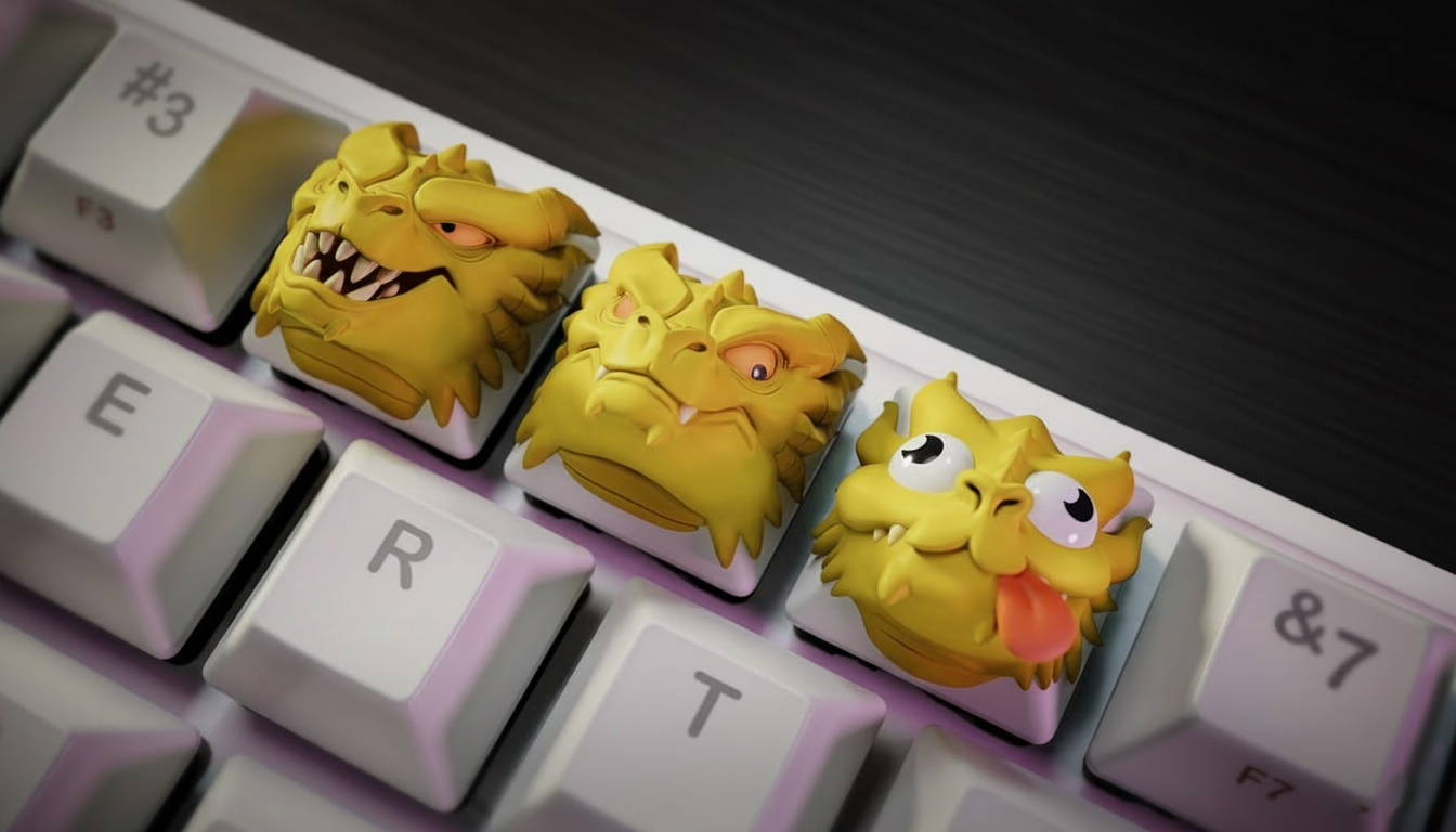Three-Headed Hydra Keycap 🐍