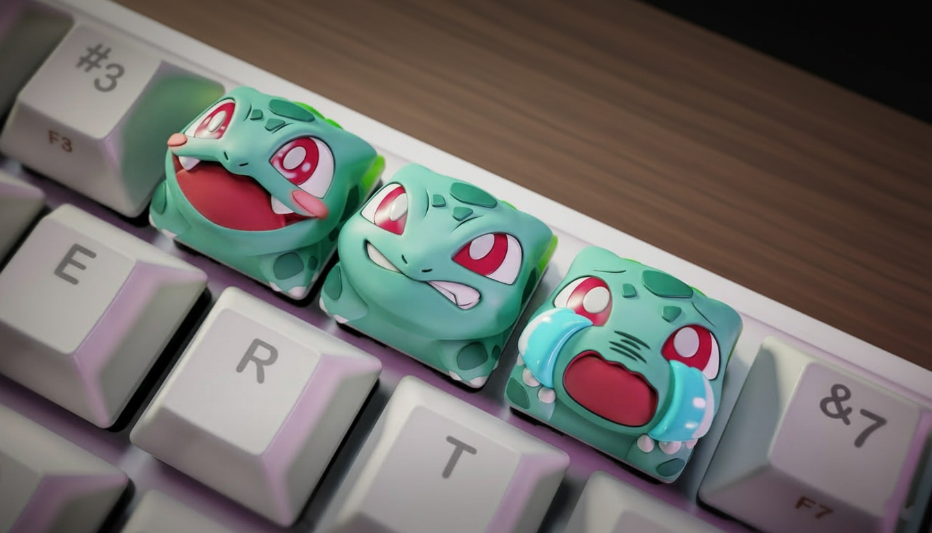 Bulbasaur's Many Moods Keycaps 🌱