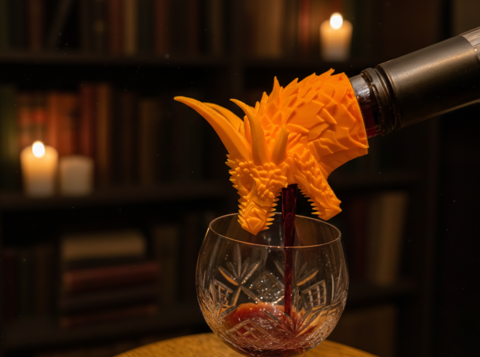 🐉 The Drake’s Draught: Dragon Head Bottle Pourer